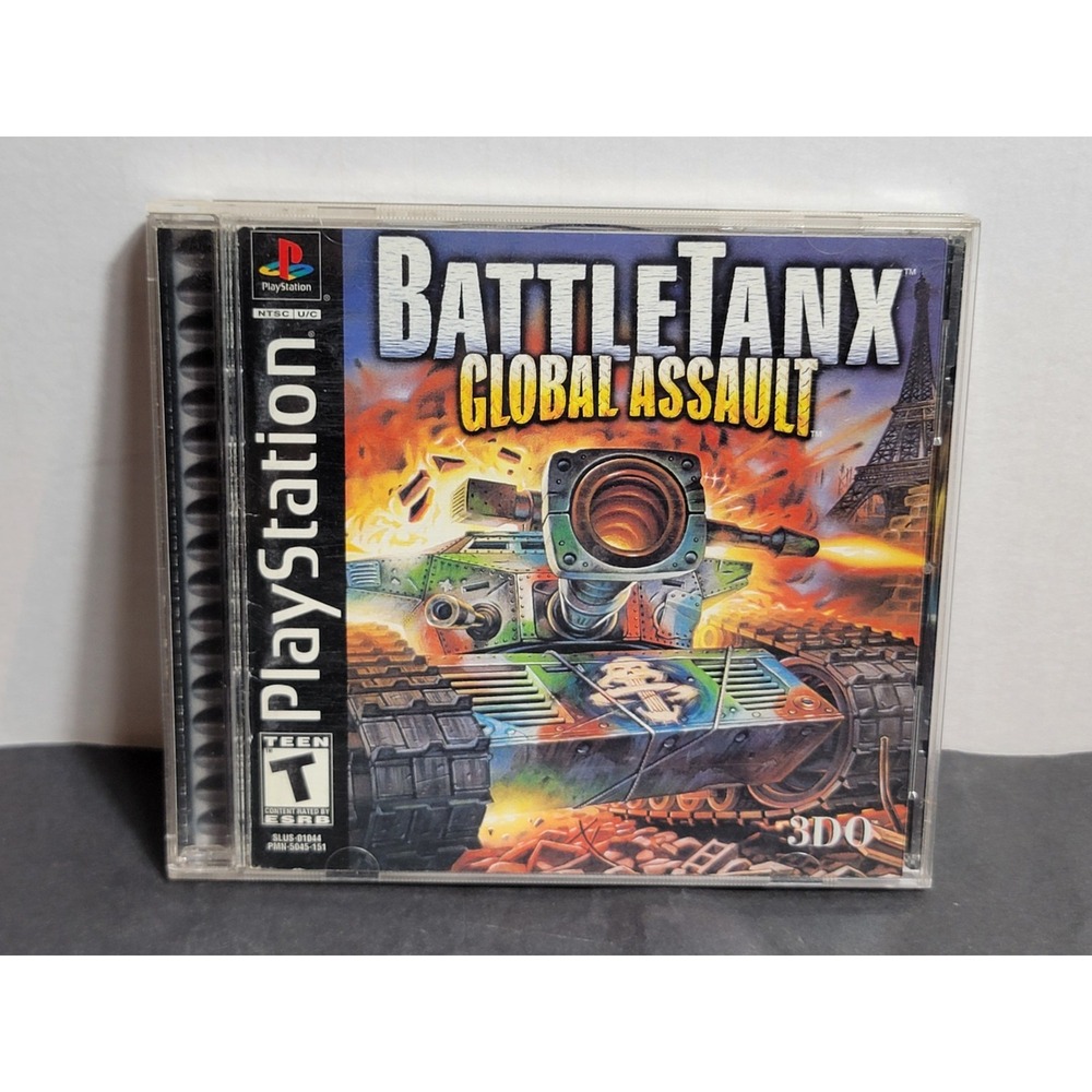 BattleTanx Global Assault Sony PlayStation 1 PS1 3DO Game NTSC Tested Working